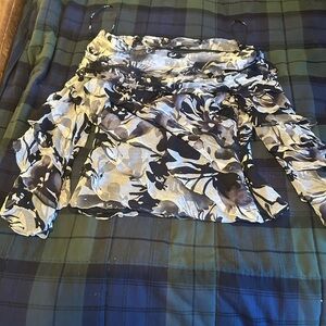 Tadashi Shoji Black and White Floral Top